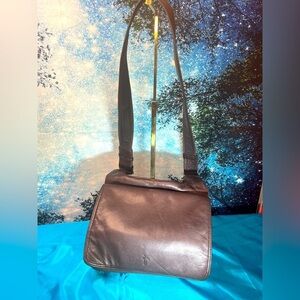 Beautiful FRYE Crossbody leather purse, dark brown, EUC